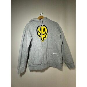 Gray Smiley Face Brixton Hoodie size Medium